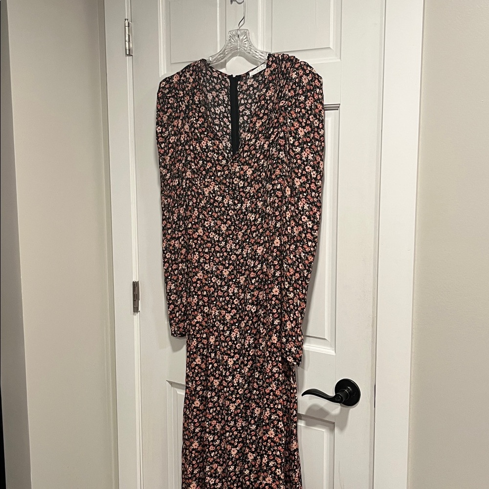 ASTR The Label Covered Button Midi Dress in Black Clay Floral READ DESCRIP - Picture 3 of 9